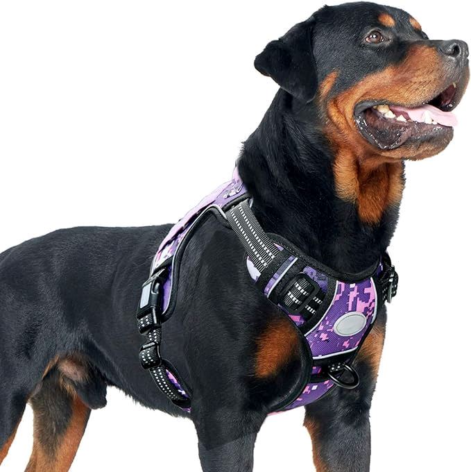 Tactical No-Pull Dog Harness,Purple