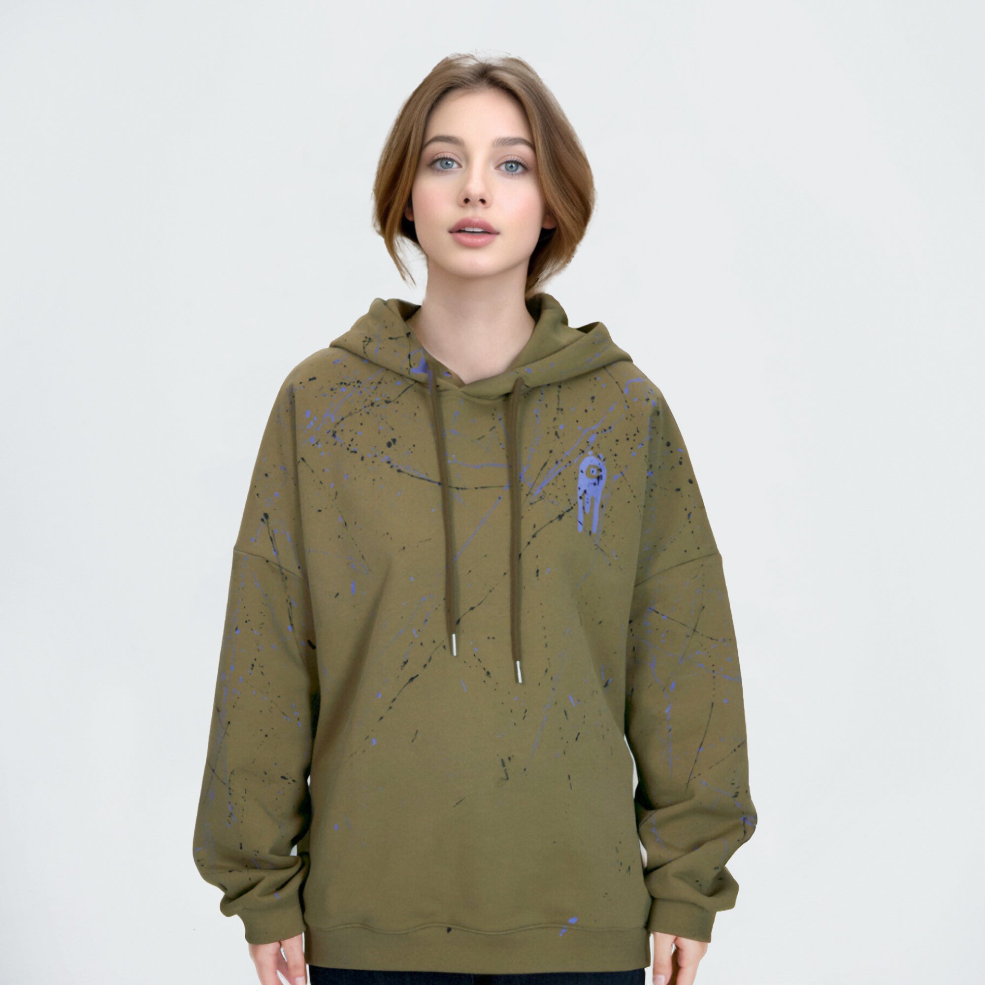 Organic Cotton Human Hoodie - Army Green,Army Green