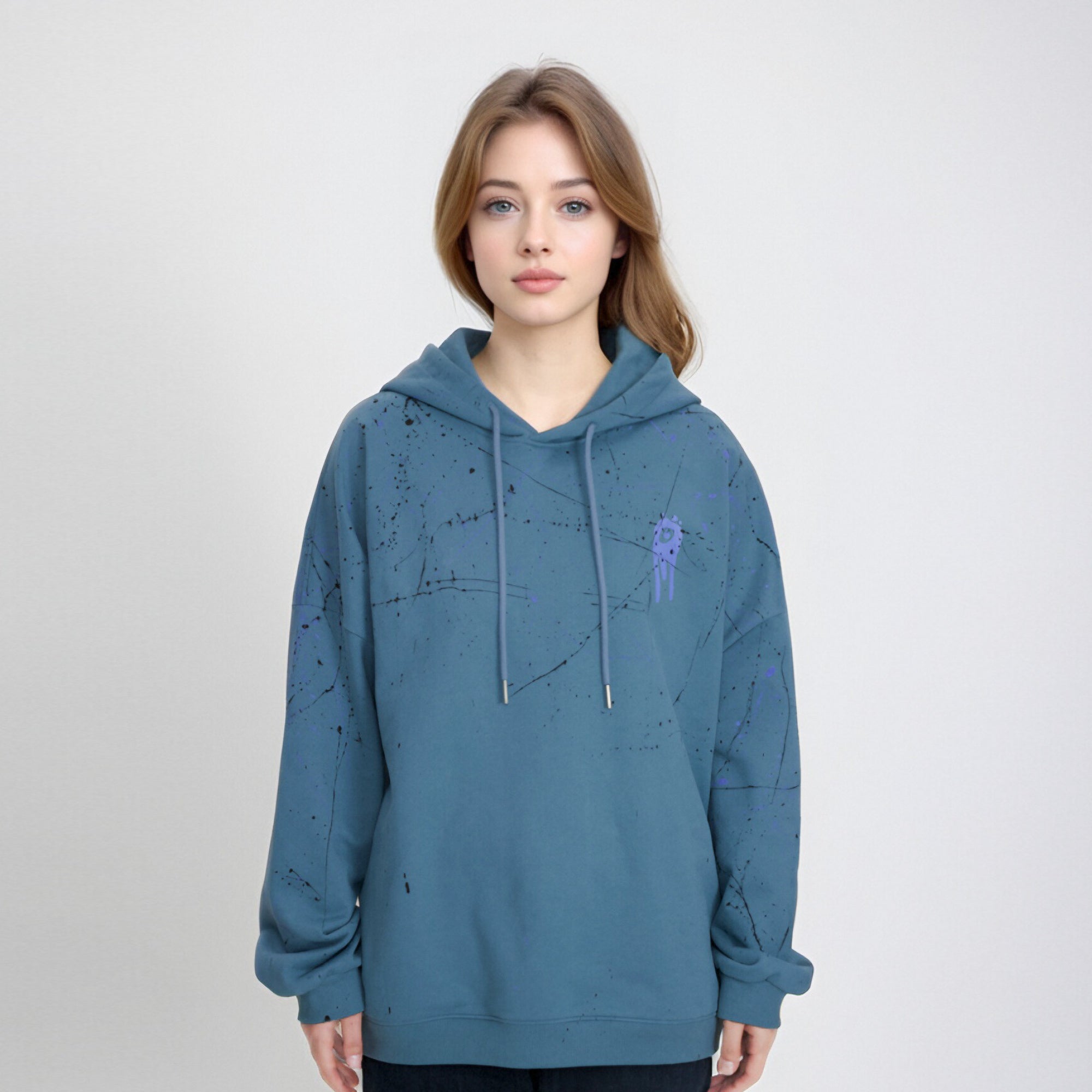 Organic Cotton Human Hoodie - Blue,Blue