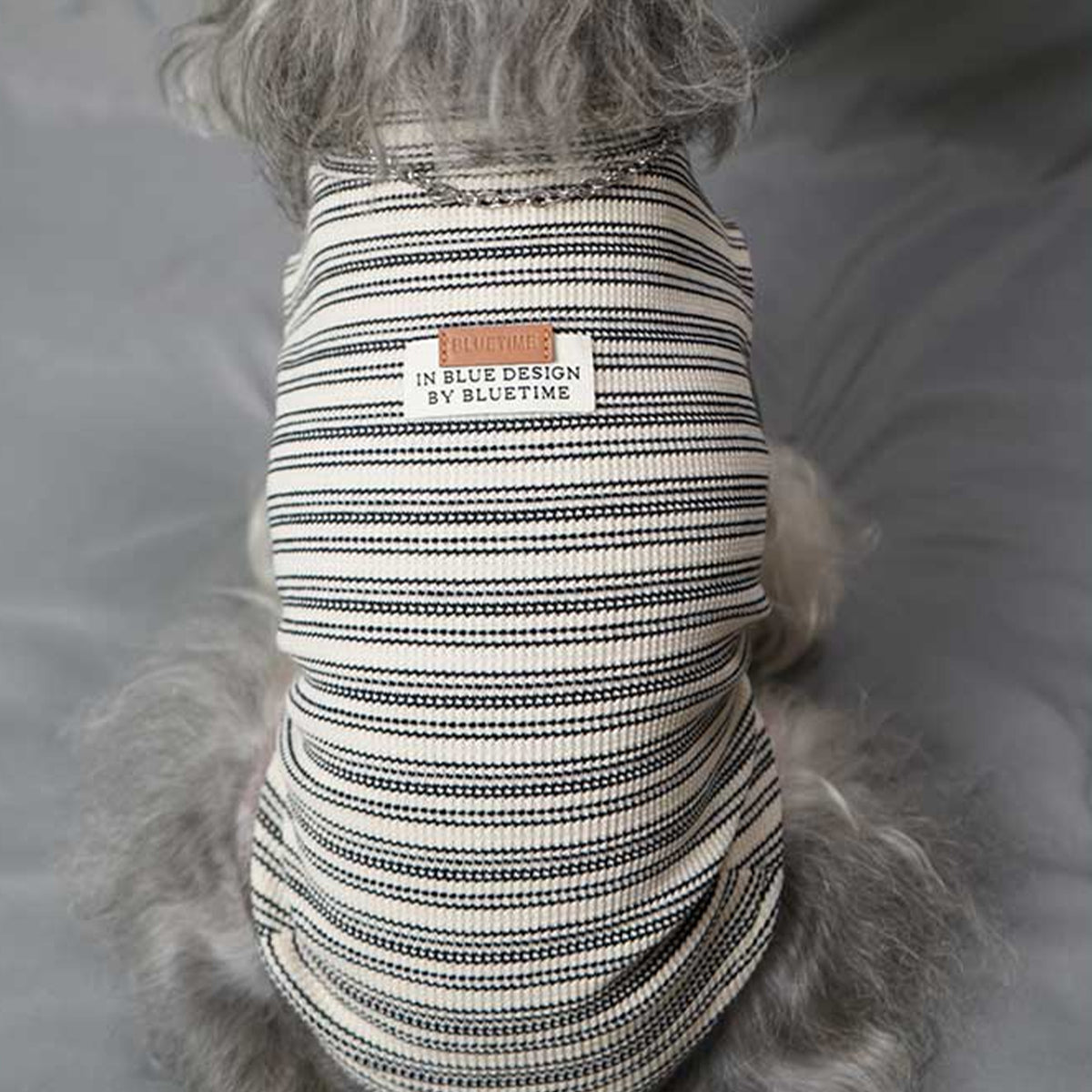 Pupwonders | Knitted Striped Dog T-shirt,Black