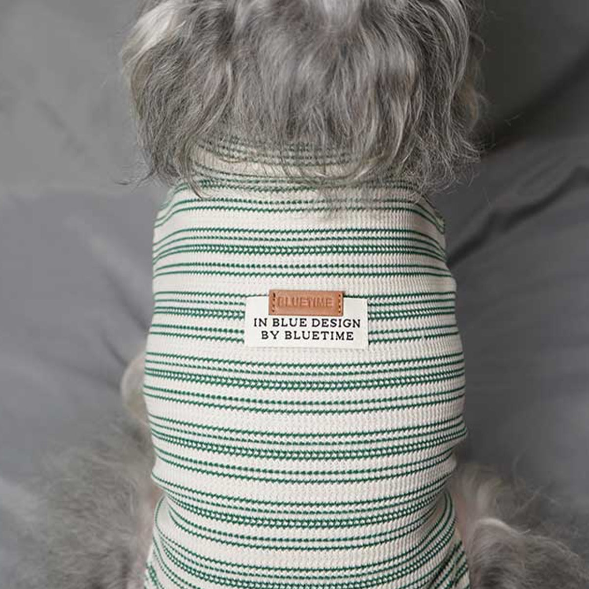 Pupwonders | Knitted Striped Dog T-shirt,Green