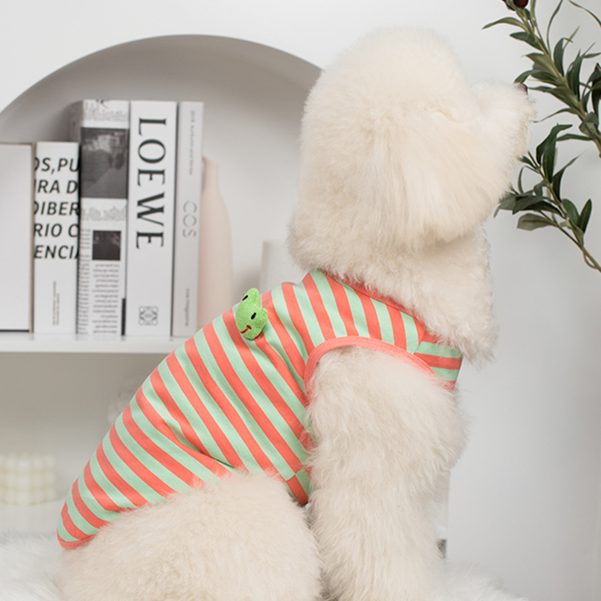 Pupwonders | Sleeveless Striped Dog T-shirt