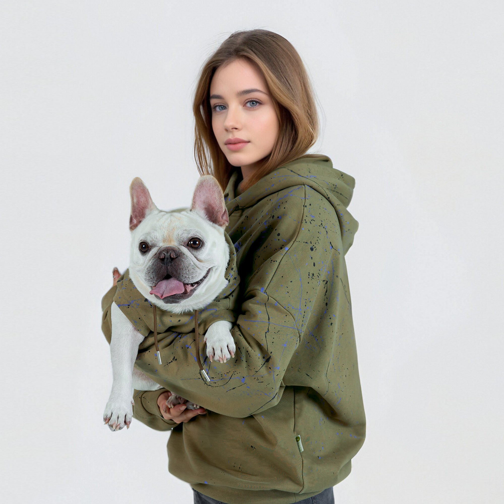 Organic Cotton Human Hoodie - Army Green,Army Green