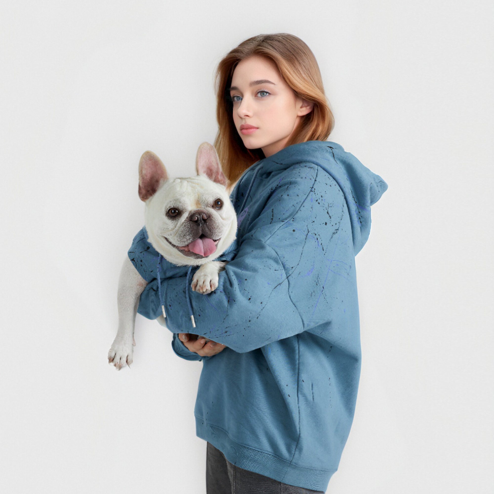 Organic Cotton Human Hoodie - Blue,Blue