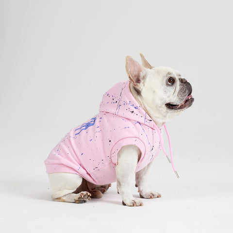 Pupwonders| 100% Cotton Dog Hoodie - Pink,Pink