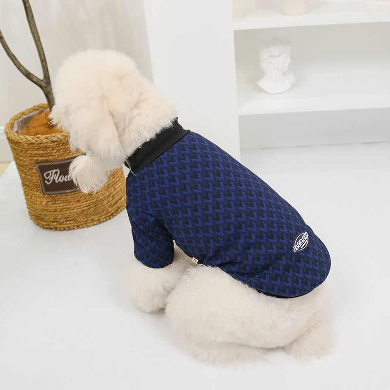 Pupwonders | High-Neck Jacquard Knit Dog Sweater