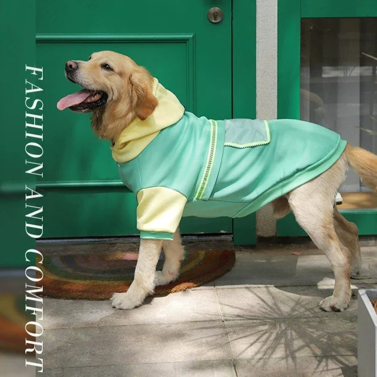 Pupwonders | Large Dog's Thermal Hoodie,Green