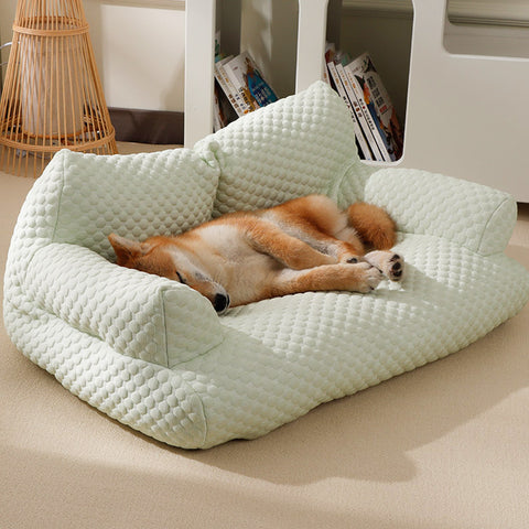 Ice Silk Cooling Dog Bed,Green