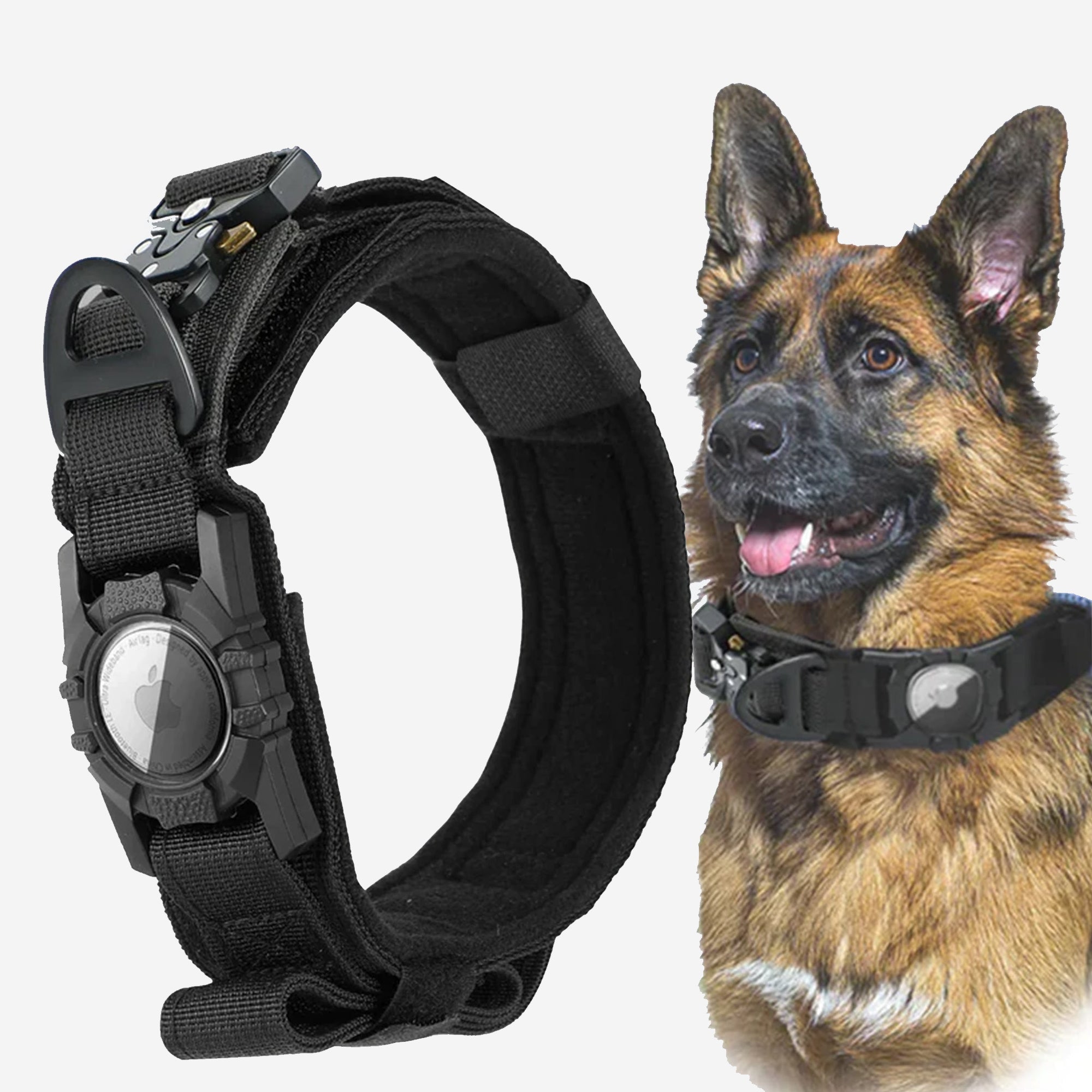 Pupwonders | AirTag Dog Collar w/ Tactical Handle