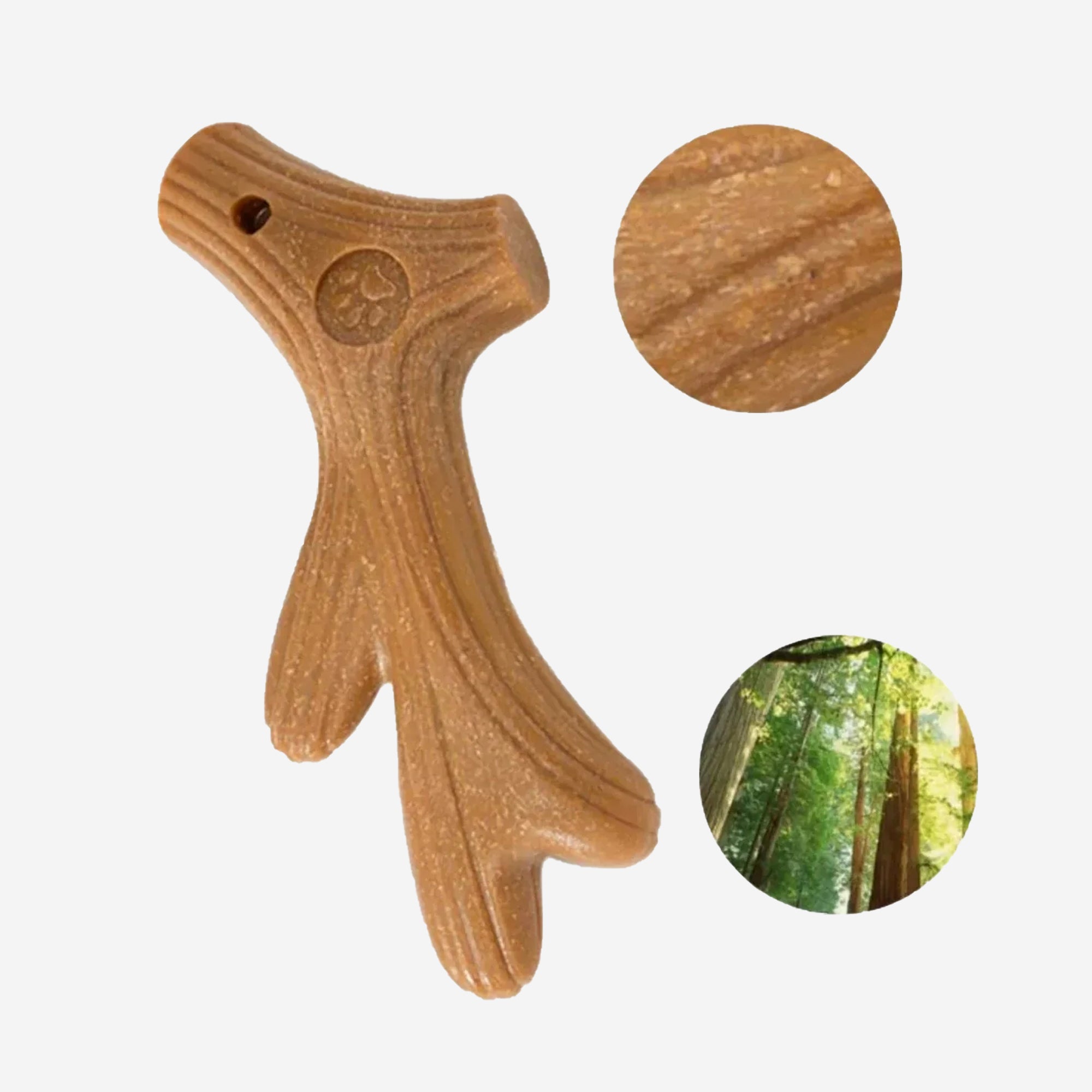 Pupwonders | Pine Wood Carved Dog Chew Toy