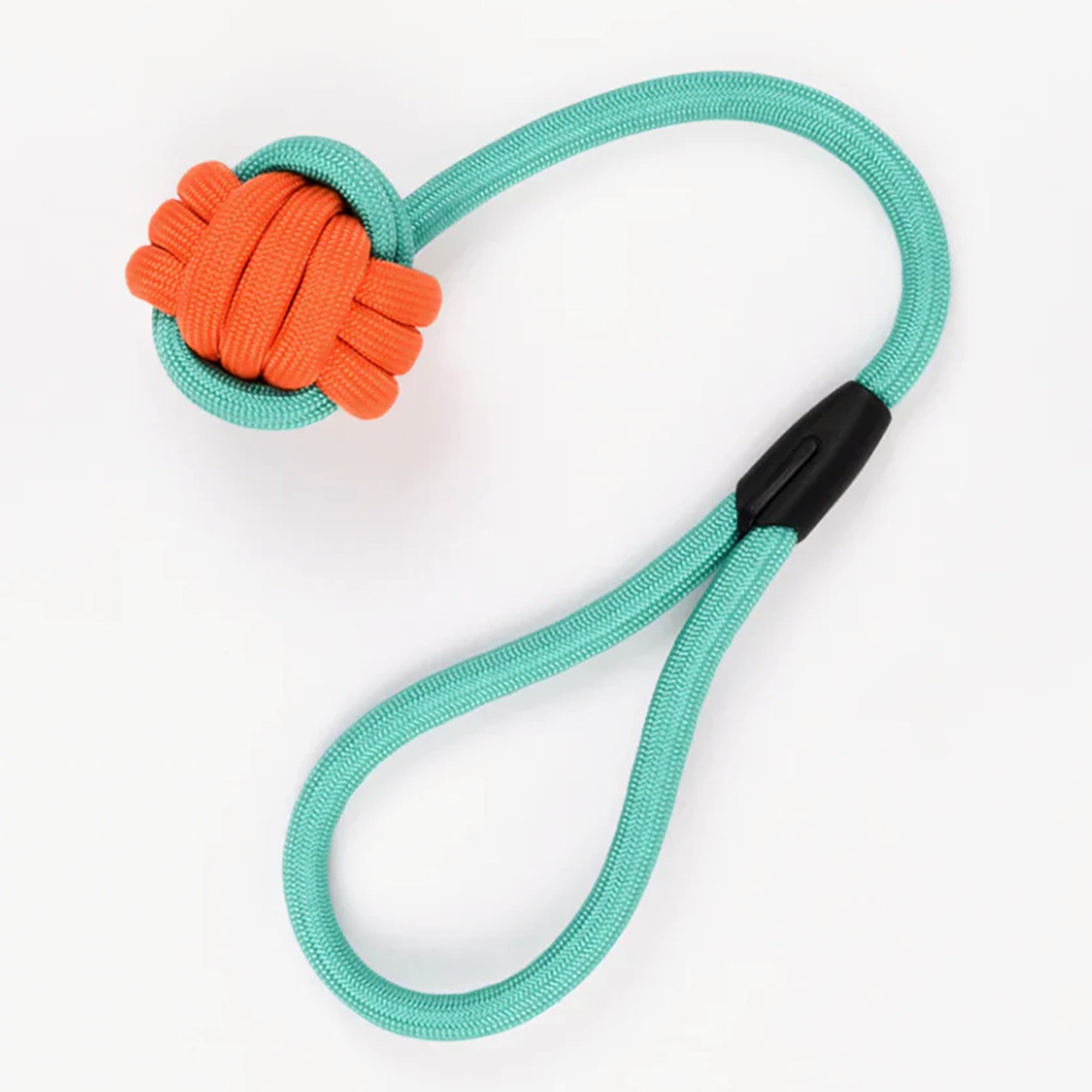 Pupwonders | Nylon Rope and Ball Tug Toy With Loop ,Green